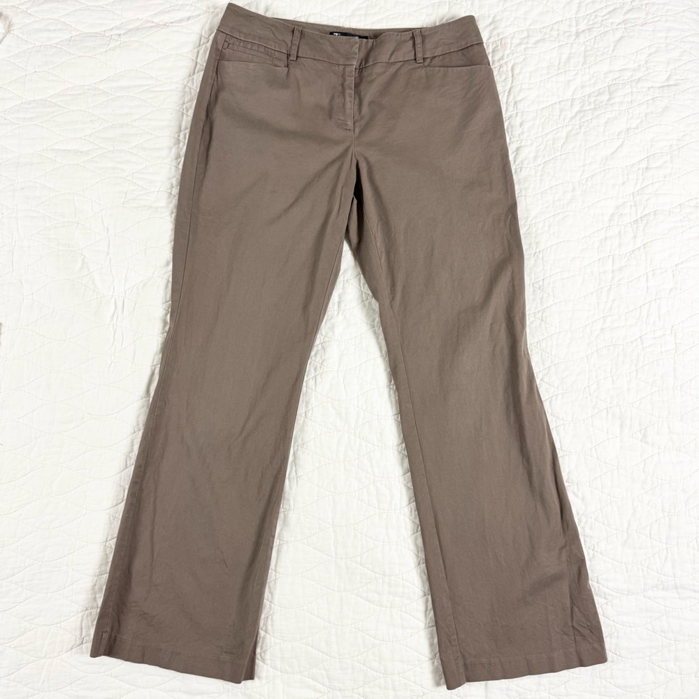 7th Avenue New York & Company Brown Womens Trousers Sz 10 Casual Office Neutral